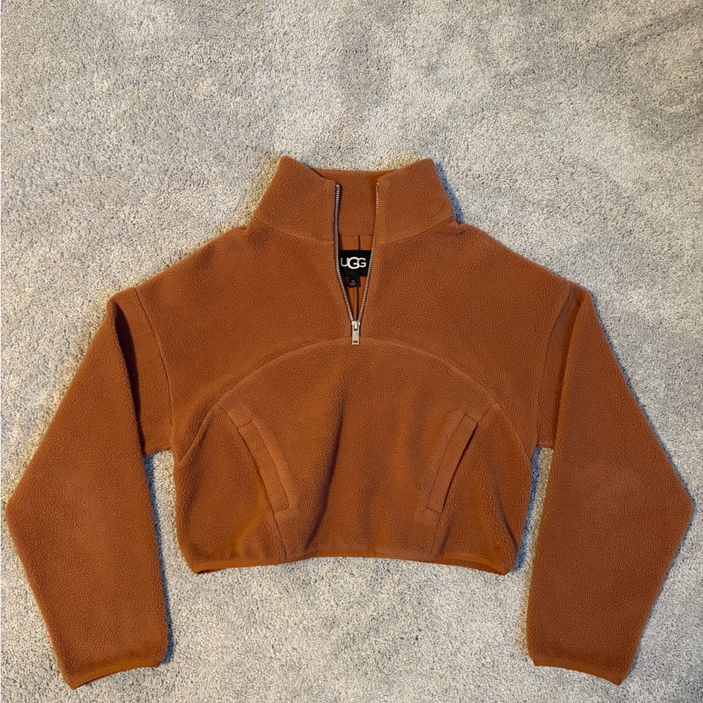 UGG Cassady Fleece Half-Zip Top - Cedar Bark